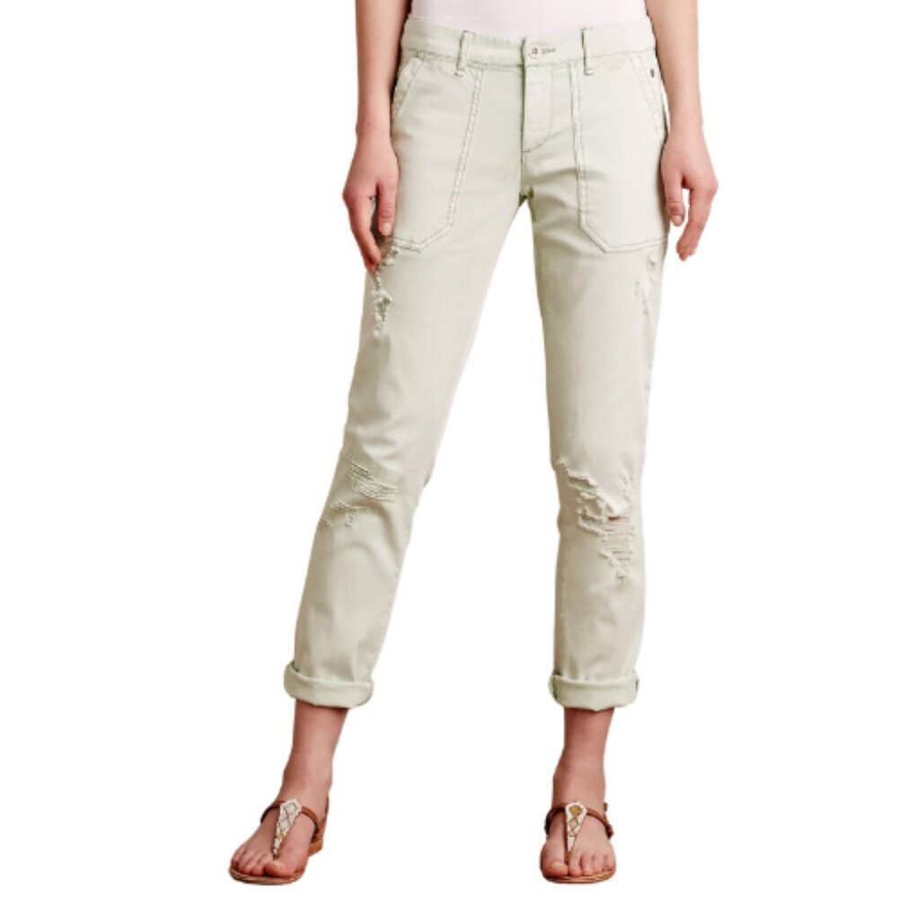 Anthropologie Womens 31 Pilcro Hyphen Distressed Chinos